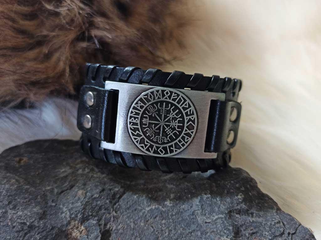 Vegvisir leather bracelet